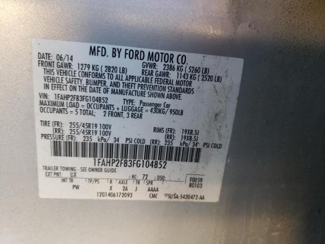 Photo 11 VIN: 1FAHP2F83FG104852 - FORD TAURUS LIM 