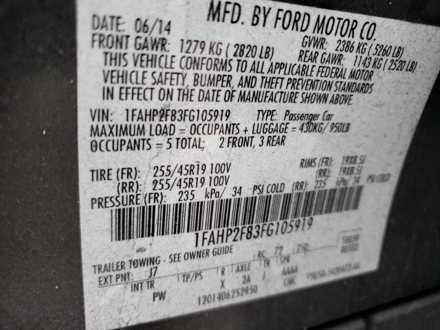 Photo 12 VIN: 1FAHP2F83FG105919 - FORD TAURUS 