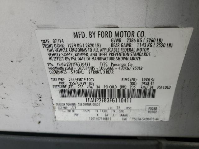 Photo 12 VIN: 1FAHP2F83FG110411 - FORD TAURUS LIM 