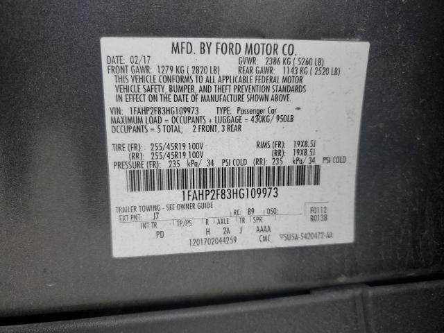 Photo 11 VIN: 1FAHP2F83HG109973 - FORD TAURUS LIM 