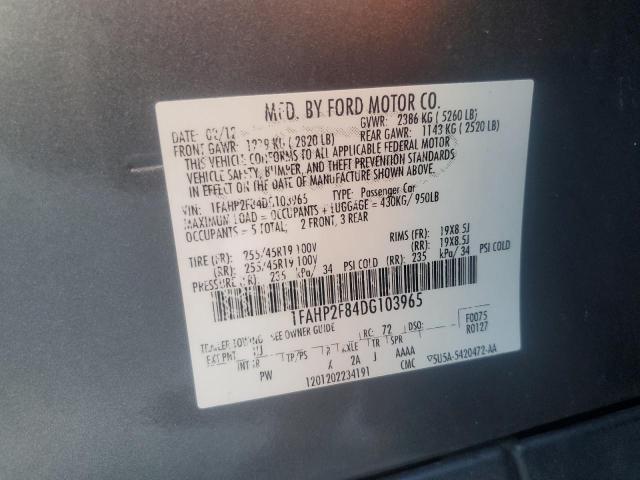 Photo 11 VIN: 1FAHP2F84DG103965 - FORD TAURUS LIM 