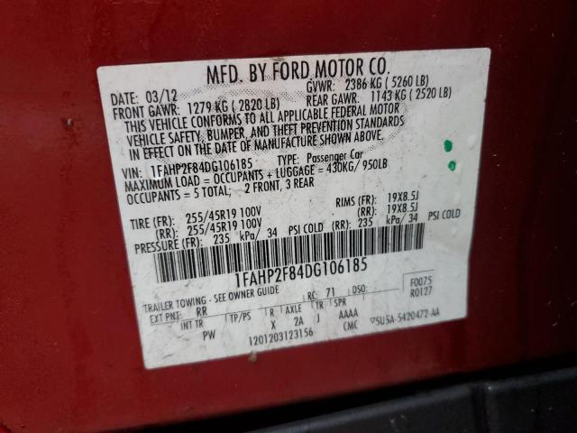 Photo 11 VIN: 1FAHP2F84DG106185 - FORD TAURUS 