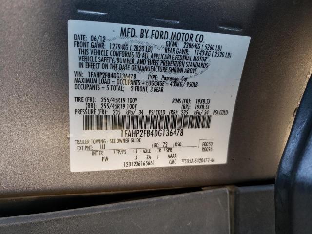 Photo 11 VIN: 1FAHP2F84DG136478 - FORD TAURUS LIM 