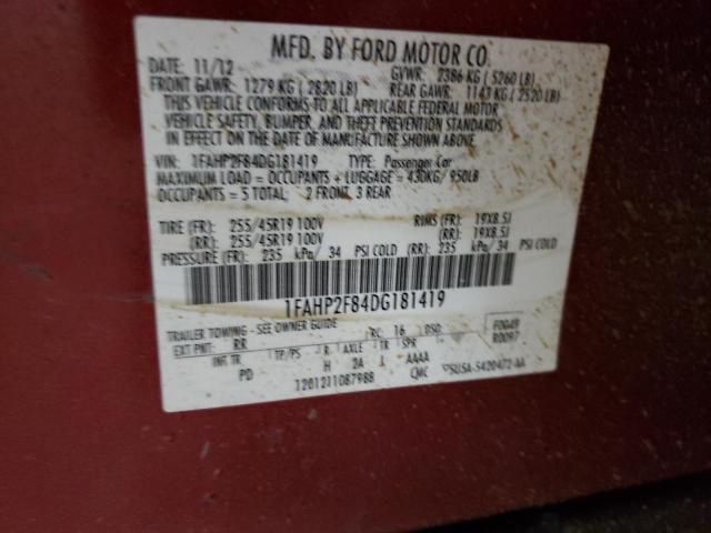 Photo 11 VIN: 1FAHP2F84DG181419 - FORD TAURUS 