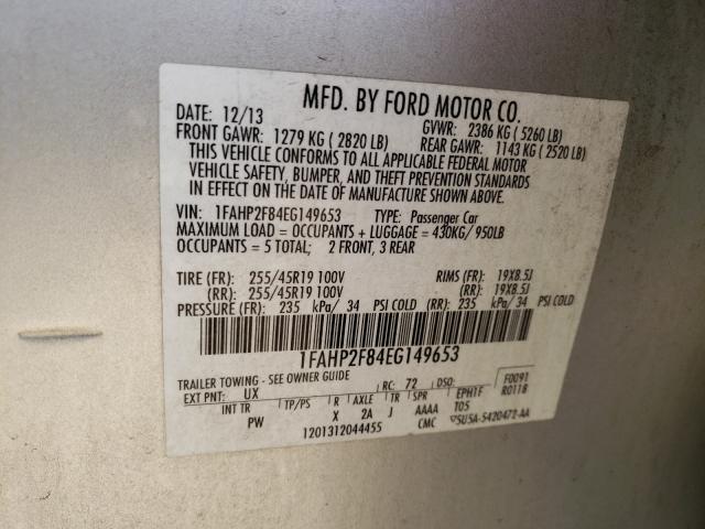 Photo 9 VIN: 1FAHP2F84EG149653 - FORD TAURUS LIM 