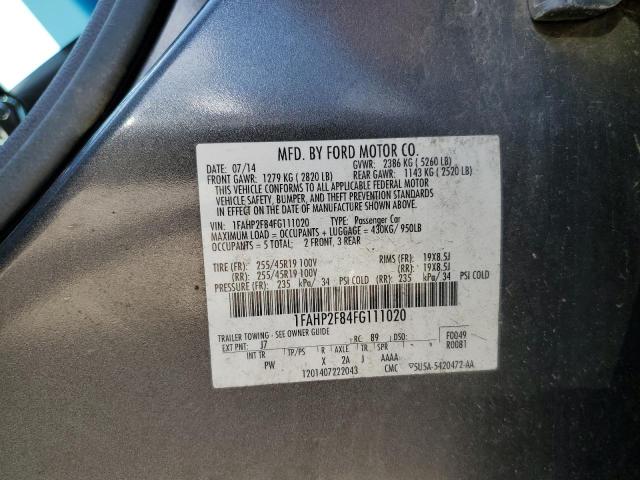 Photo 11 VIN: 1FAHP2F84FG111020 - FORD TAURUS LIM 