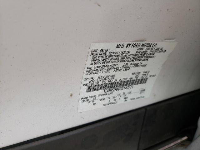 Photo 9 VIN: 1FAHP2F84GG142771 - FORD TAURUS LIM 