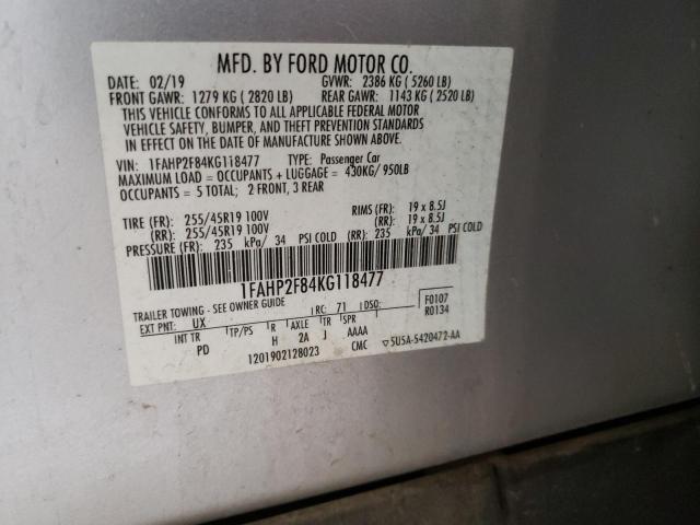 Photo 12 VIN: 1FAHP2F84KG118477 - FORD TAURUS 