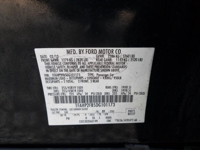 Photo 9 VIN: 1FAHP2F85DG101173 - FORD TAURUS LIM 