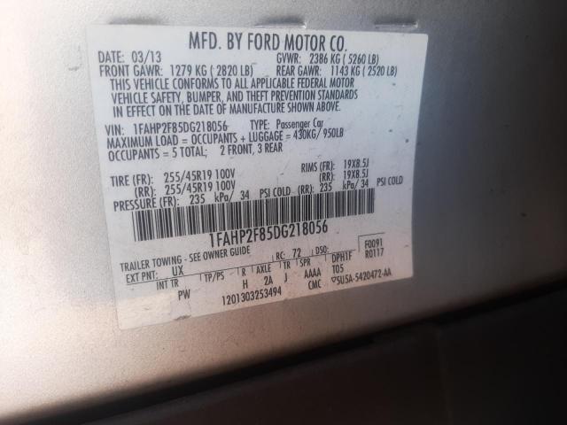 Photo 9 VIN: 1FAHP2F85DG218056 - FORD TAURUS LIM 