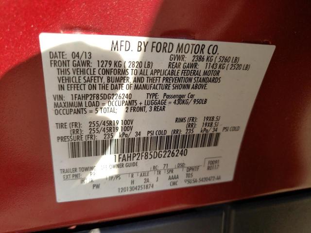 Photo 11 VIN: 1FAHP2F85DG226240 - FORD TAURUS LIM 