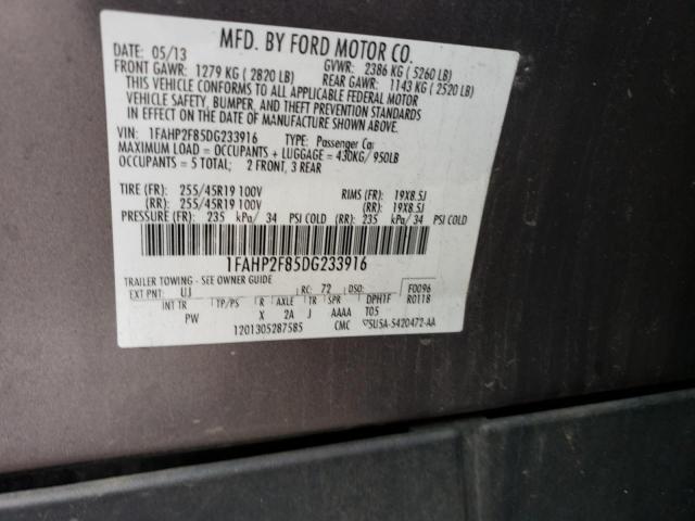 Photo 11 VIN: 1FAHP2F85DG233916 - FORD TAURUS LIM 