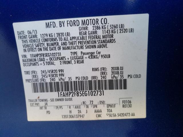 Photo 11 VIN: 1FAHP2F85EG102731 - FORD TAURUS LIM 