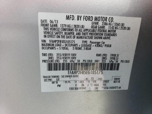 Photo 11 VIN: 1FAHP2F85EG105175 - FORD TAURUS LIM 