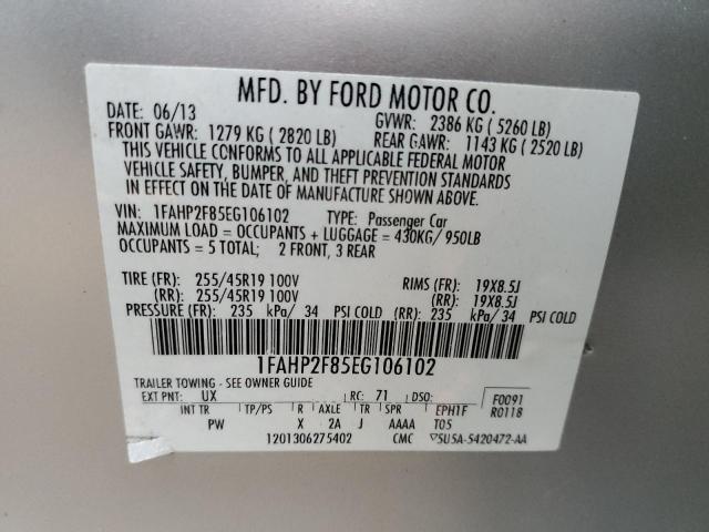 Photo 11 VIN: 1FAHP2F85EG106102 - FORD TAURUS LIM 