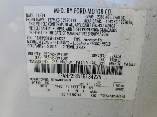 Photo 11 VIN: 1FAHP2F85FG134225 - FORD TAURUS LIM 