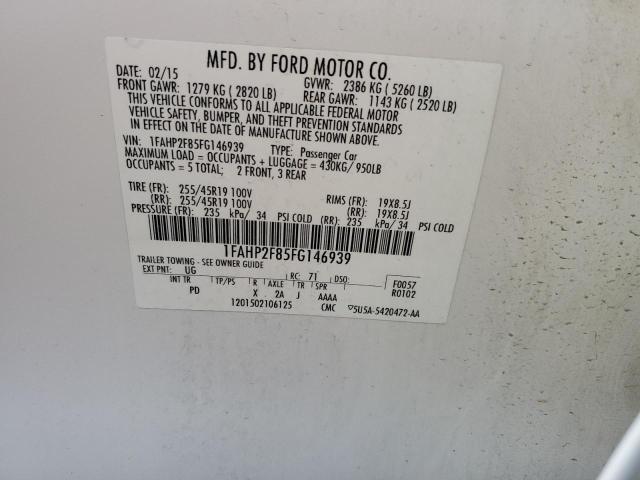 Photo 11 VIN: 1FAHP2F85FG146939 - FORD TAURUS LIM 