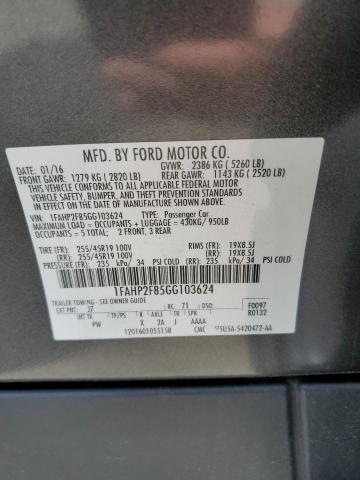 Photo 12 VIN: 1FAHP2F85GG103624 - FORD TAURUS 