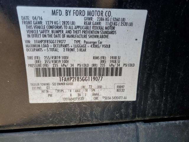 Photo 11 VIN: 1FAHP2F85GG119077 - FORD TAURUS 