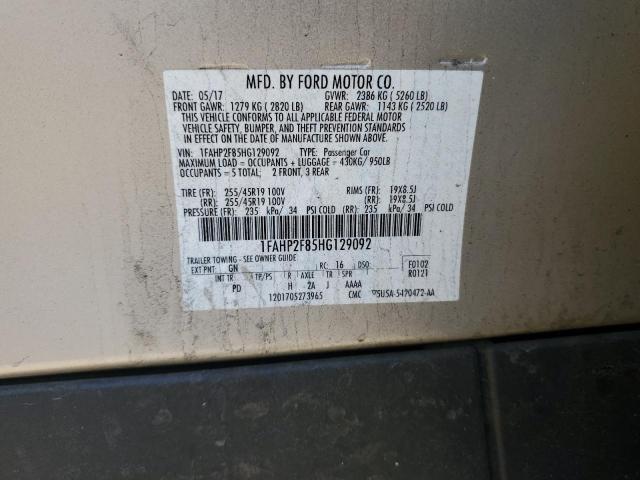 Photo 11 VIN: 1FAHP2F85HG129092 - FORD TAURUS 