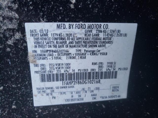 Photo 9 VIN: 1FAHP2F86DG102168 - FORD TAURUS LIM 