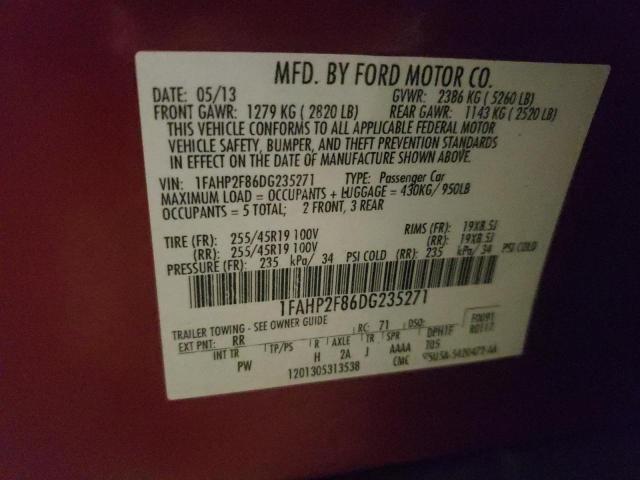 Photo 9 VIN: 1FAHP2F86DG235271 - FORD TAURUS LIM 