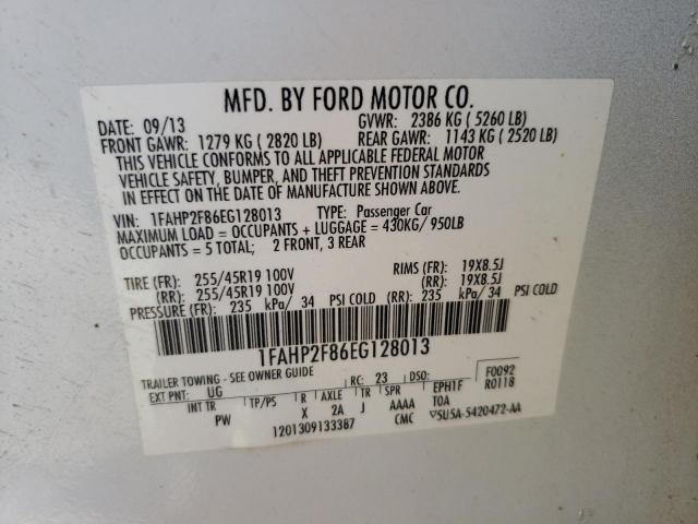 Photo 9 VIN: 1FAHP2F86EG128013 - FORD TAURUS LIM 