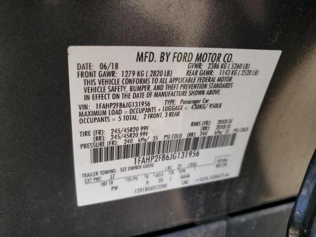 Photo 11 VIN: 1FAHP2F86JG131956 - FORD TAURUS 