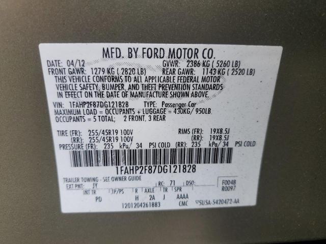 Photo 11 VIN: 1FAHP2F87DG121828 - FORD TAURUS LIM 