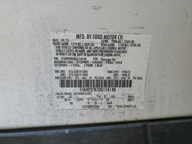 Photo 11 VIN: 1FAHP2F87DG154148 - FORD TAURUS 