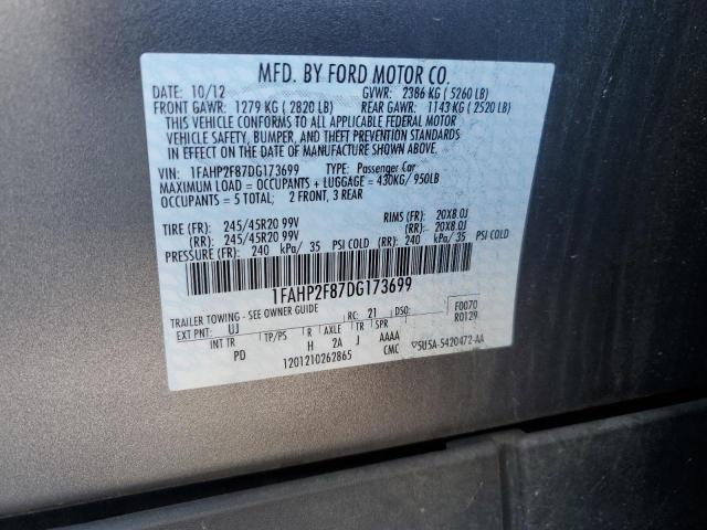 Photo 11 VIN: 1FAHP2F87DG173699 - FORD TAURUS LIM 