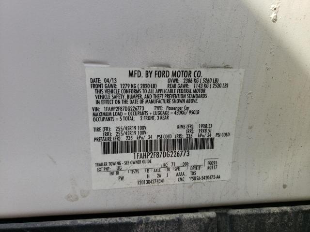 Photo 11 VIN: 1FAHP2F87DG226773 - FORD TAURUS LIM 