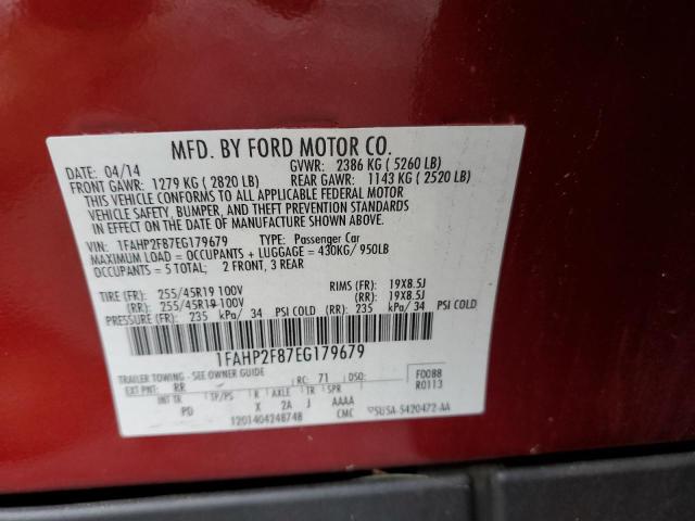 Photo 11 VIN: 1FAHP2F87EG179679 - FORD TAURUS LIM 