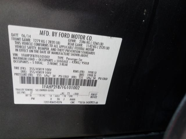 Photo 9 VIN: 1FAHP2F87FG101002 - FORD TAURUS LIM 