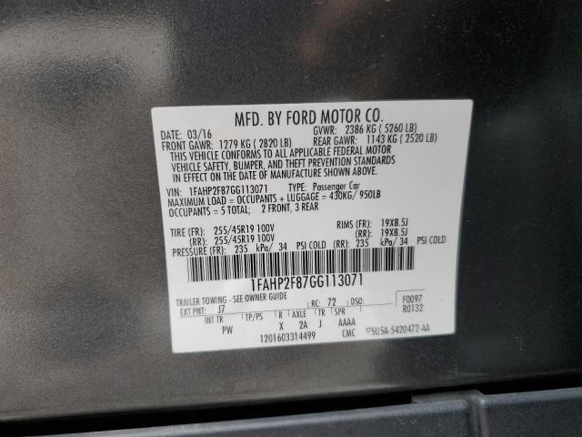 Photo 11 VIN: 1FAHP2F87GG113071 - FORD TAURUS LIM 