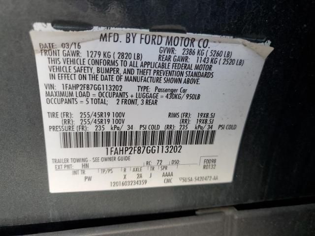 Photo 11 VIN: 1FAHP2F87GG113202 - FORD TAURUS LIM 