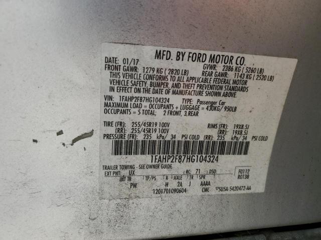 Photo 11 VIN: 1FAHP2F87HG104324 - FORD TAURUS LIM 