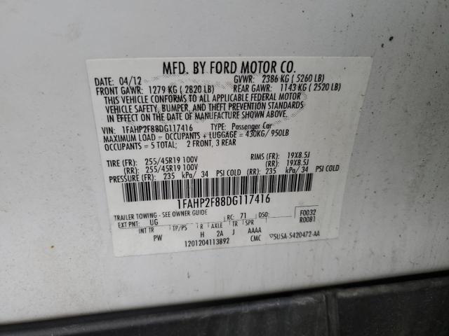 Photo 12 VIN: 1FAHP2F88DG117416 - FORD TAURUS LIM 