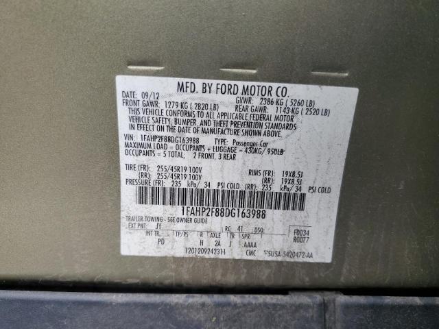 Photo 12 VIN: 1FAHP2F88DG163988 - FORD TAURUS LIM 