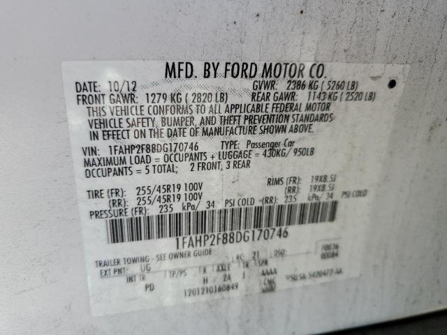 Photo 9 VIN: 1FAHP2F88DG170746 - FORD TAURUS LIM 