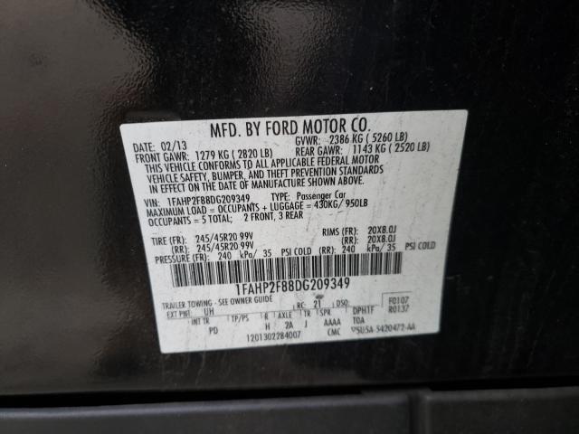 Photo 9 VIN: 1FAHP2F88DG209349 - FORD TAURUS LIM 