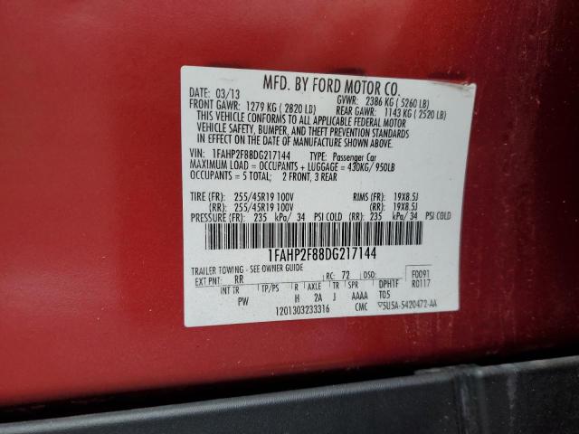 Photo 12 VIN: 1FAHP2F88DG217144 - FORD TAURUS 