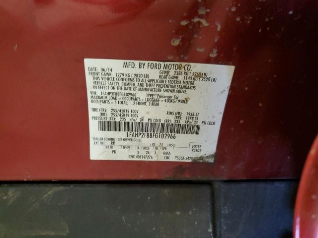 Photo 11 VIN: 1FAHP2F88FG102966 - FORD TAURUS LIM 