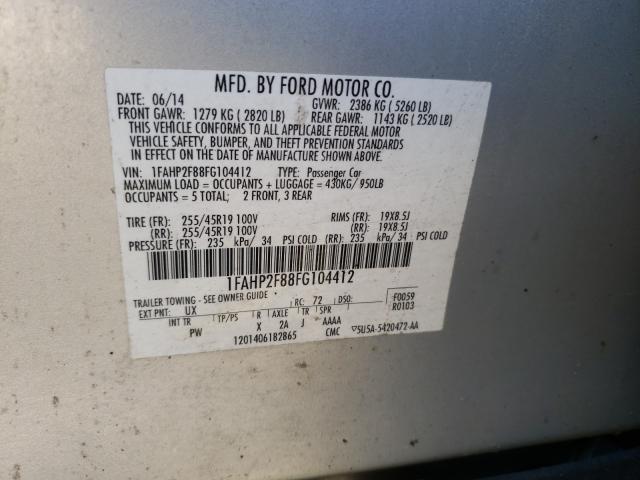 Photo 9 VIN: 1FAHP2F88FG104412 - FORD TAURUS LIM 