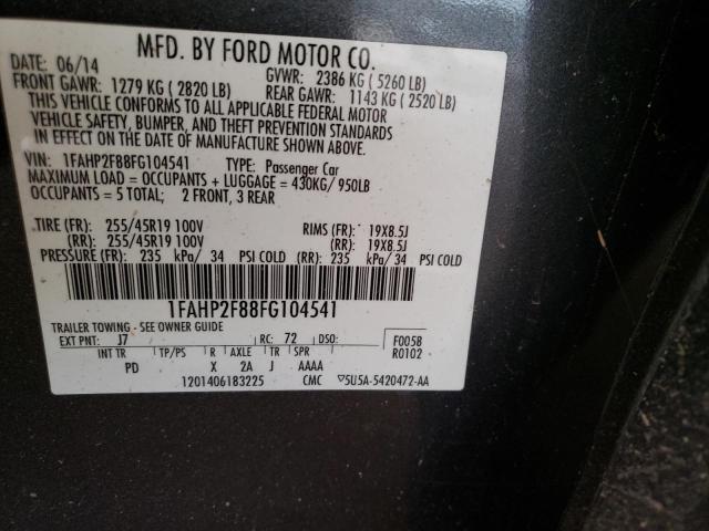 Photo 12 VIN: 1FAHP2F88FG104541 - FORD TAURUS LIM 