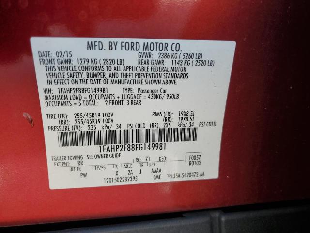 Photo 11 VIN: 1FAHP2F88FG149981 - FORD TAURUS LIM 