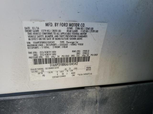 Photo 11 VIN: 1FAHP2F88GG104542 - FORD TAURUS LIM 