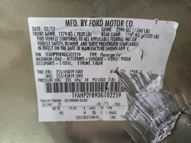 Photo 11 VIN: 1FAHP2F89DG102259 - FORD TAURUS LIM 