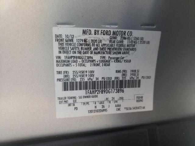 Photo 11 VIN: 1FAHP2F89DG173896 - FORD TAURUS LIM 