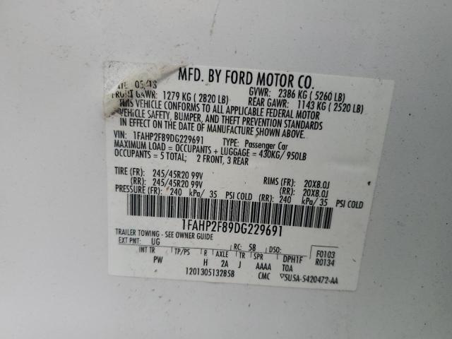 Photo 11 VIN: 1FAHP2F89DG229691 - FORD TAURUS LIM 